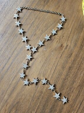 Idyllwind Gold Star Y Necklace with Silver Rhinestone Accents